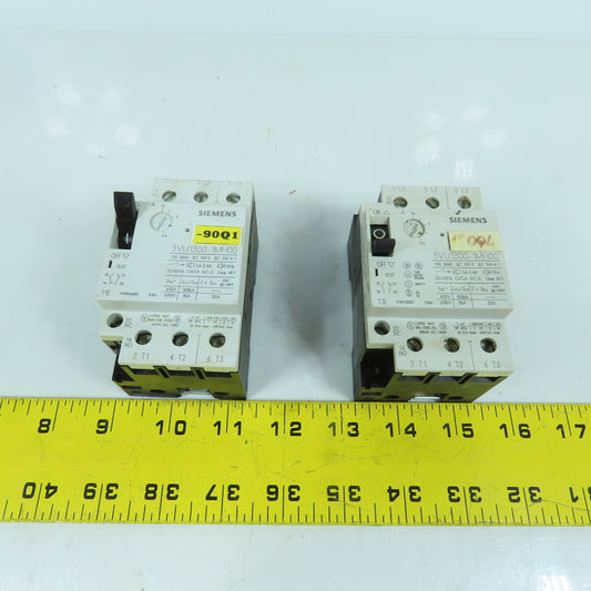 Siemens 3VU1300-1MH00 1.6-2.4A Motor Protector Circuit Breaker 600VAC Lot Of 2