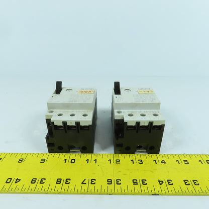 Siemens 3VU1300-1ML00 6-10A Motor Protector Circuit Breaker 600VAC Lot Of 2
