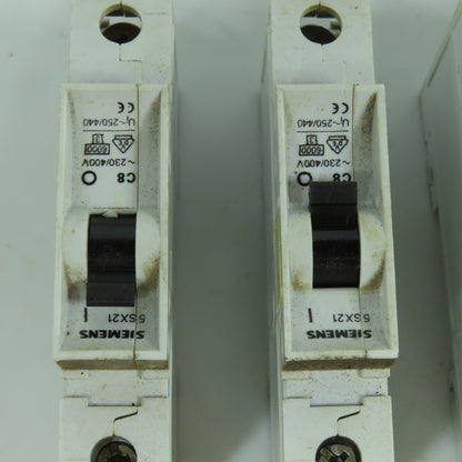Siemens 5 SX21 8A Rail Mount Single Pole Circuit Breaker C8 230/400V Lot Of 11