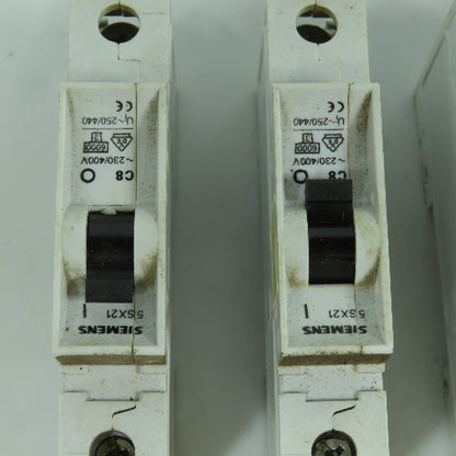 Siemens 5 SX21 8A Rail Mount Single Pole Circuit Breaker C8 230/400V Lot Of 11