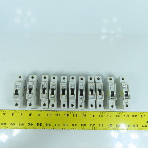 Siemens 5 SX21 8A Rail Mount Single Pole Circuit Breaker C8 230/400V Lot Of 11