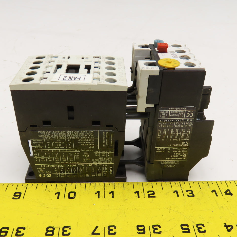 Eaton DILM9-10 XT0B010BC1 600V Contactor 120V Coil 12-16A Trip Overload