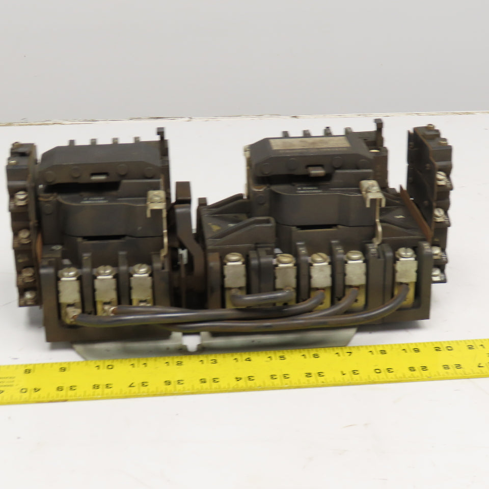 General Electric CR309T0**AEA Size 2 Reversing Contactor 600VAC 20Hp 120V Coil