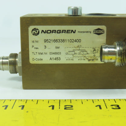 Norgren 9521663381102400 Valve Bank 3 Bar Trumpf 0346803