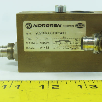 Norgren 9521663381102400 Valve Bank 3 Bar Trumpf 0346803