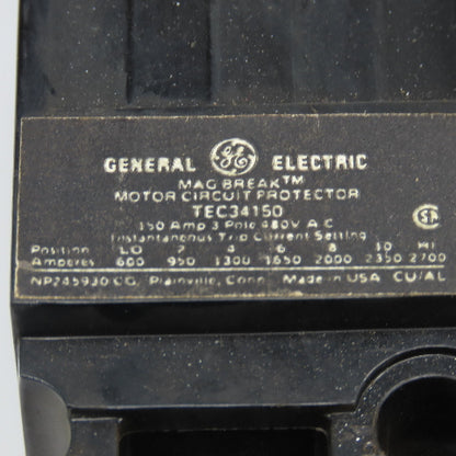 General Electric TEC34150 MAG Break 150A 3 Pole Molded Case Circuit Breaker
