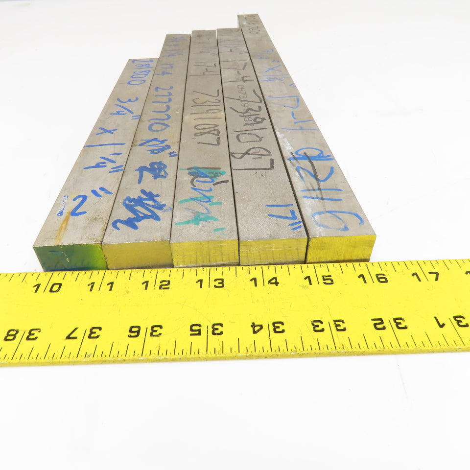3/4" x 1-1/4" Non Heat Treated 17-4 Stainless Flat Bar 12-21" Stock Lot Of 5