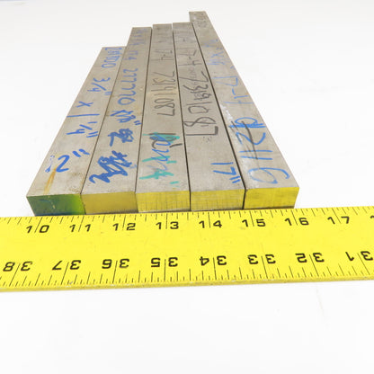 3/4" x 1-1/4" Non Heat Treated 17-4 Stainless Flat Bar 12-21" Stock Lot Of 5