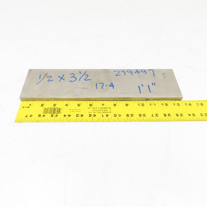 1/2" x 3-1/2" Non Heat Treated 17-4 Stainless Flat Bar Stock 13-1/2"