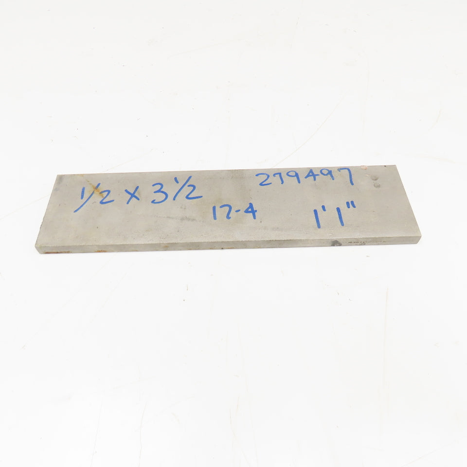 1/2" x 3-1/2" Non Heat Treated 17-4 Stainless Flat Bar Stock 13-1/2"