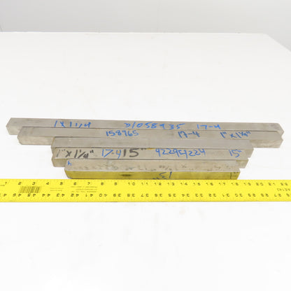 1" x 1-1/4" Non Heat Treated 17-4 Stainless Flat Bar Stock 13"-25" Lot Of 5