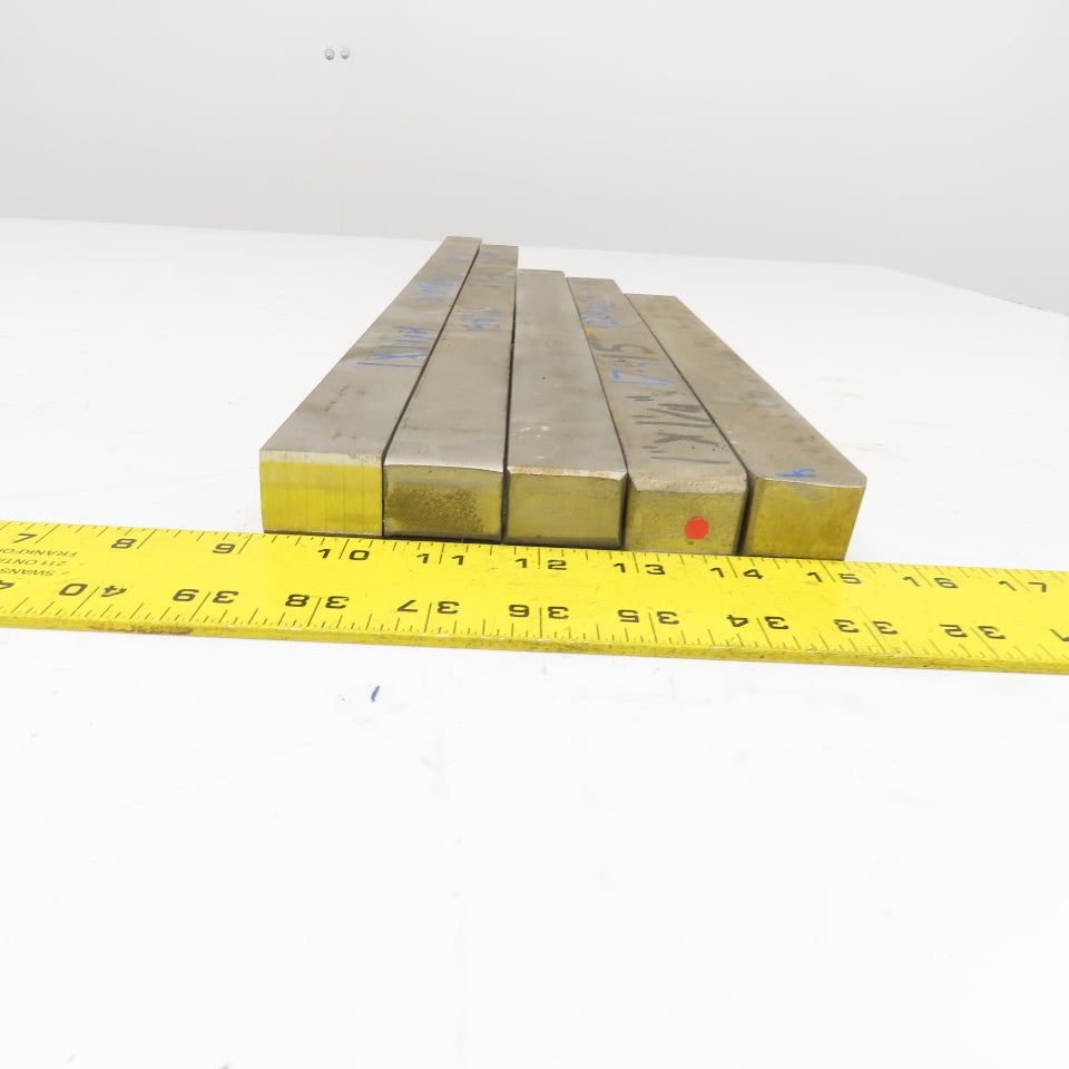 1" x 1-1/4" Non Heat Treated 17-4 Stainless Flat Bar Stock 13"-25" Lot Of 5
