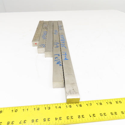 1" x 1-1/4" Non Heat Treated 17-4 Stainless Flat Bar Stock 13"-25" Lot Of 5