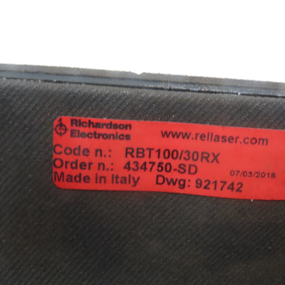 Richardson Electronics RBT100/30RX X Axis Rail Bellows Trumpf 3030 Laser 921742