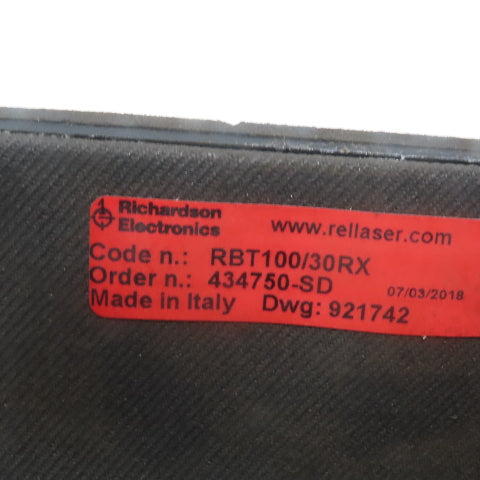 Richardson Electronics RBT100/30RX X Axis Rail Bellows Trumpf 3030 Laser 921742