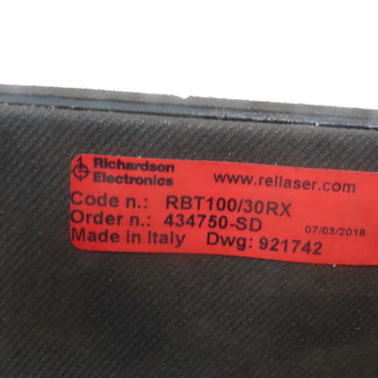 Richardson Electronics RBT100/30RX X Axis Rail Bellows Trumpf 3030 Laser 921742