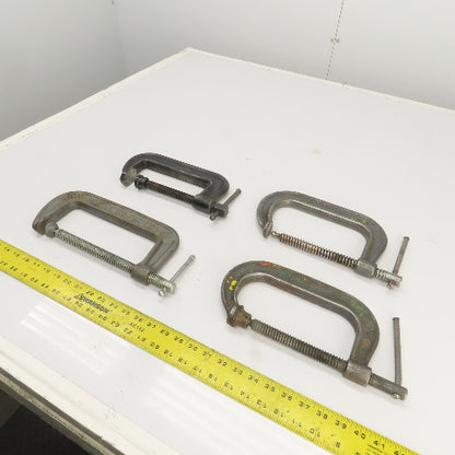 Diecraft Wilton Misc Sizes Drop Forged C-Clamps 6"-7" Opening Steel USA Lot Of 4