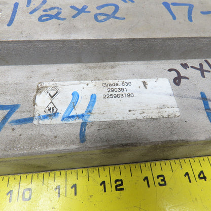 2"-1-1/2" Non Heat Treated 17-4 Stainless Flat Bar Stock 21"-14" Lot Of 2
