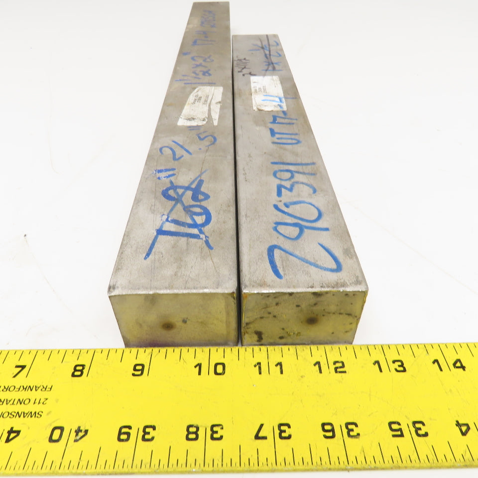 2"-1-1/2" Non Heat Treated 17-4 Stainless Flat Bar Stock 21"-14" Lot Of 2
