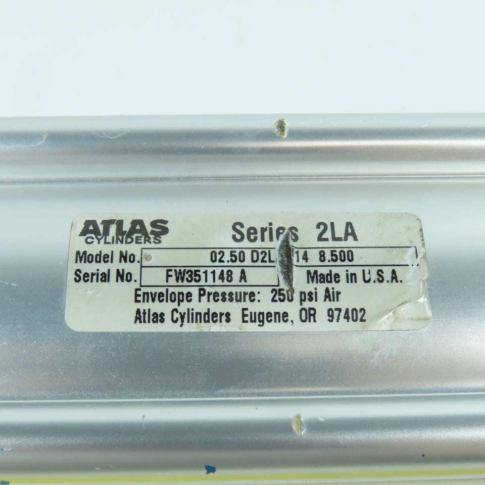 Atlas 02.50 D2LAU14 8.500 Double Acting Pneumatic Cylinder 2.5"Bore 8.5" Stroke