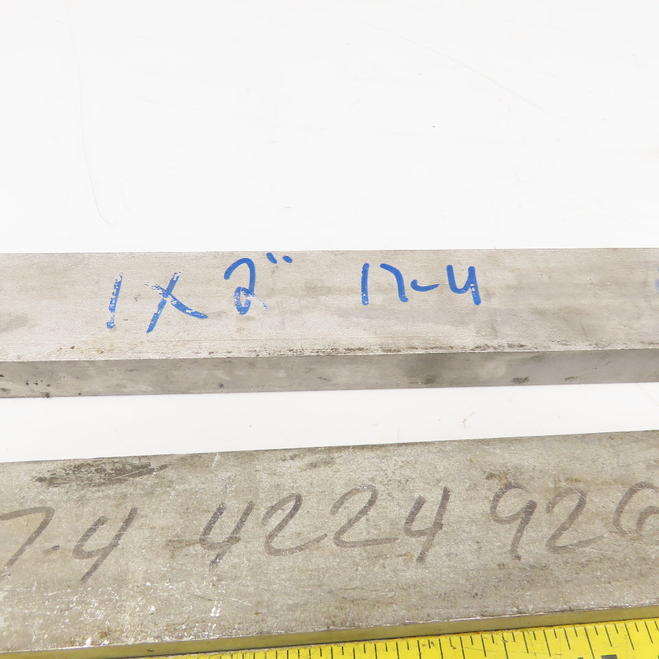 1" x 2" Non Heat Treated 17-4 Stainless Flat Bar Stock 13"-24" Lot Of 2