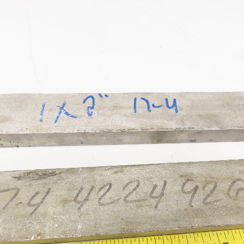 1" x 2" Non Heat Treated 17-4 Stainless Flat Bar Stock 13"-24" Lot Of 2