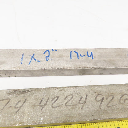 1" x 2" Non Heat Treated 17-4 Stainless Flat Bar Stock 13"-24" Lot Of 2