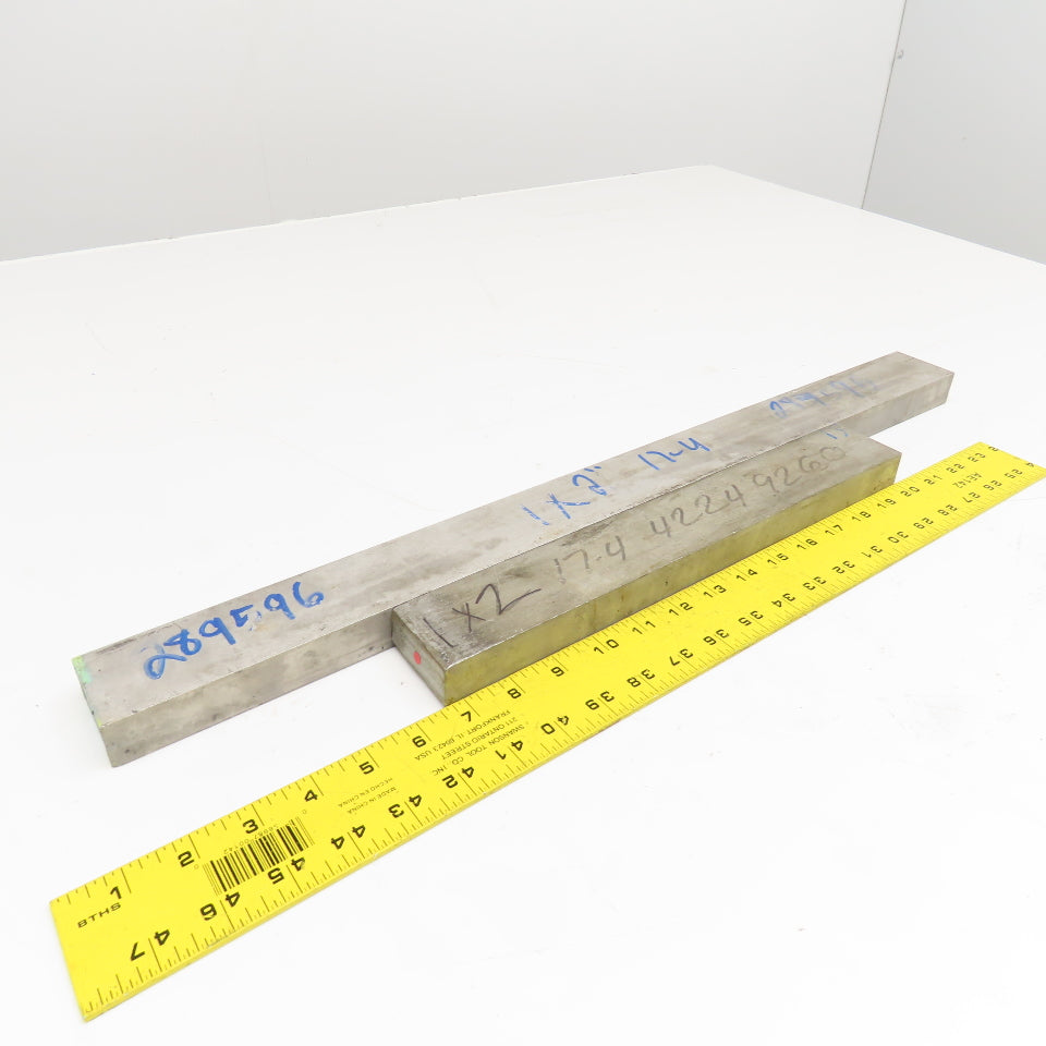 1" x 2" Non Heat Treated 17-4 Stainless Flat Bar Stock 13"-24" Lot Of 2