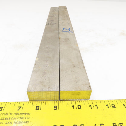 1" x 2" Non Heat Treated 17-4 Stainless Flat Bar Stock 24"-23" Lot Of 2