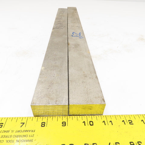 1" x 2" Non Heat Treated 17-4 Stainless Flat Bar Stock 24"-23" Lot Of 2