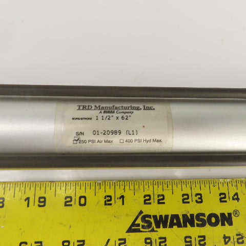 TRD Bimba Double Acting Pneumatic Air Cylinder 62" Stroke 1-1/2" Bore 5/8" Rod
