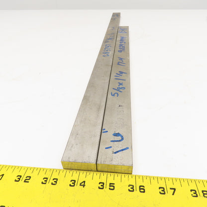 1-1/4" x 5/8" Non Heat Treated 17-4 Stainless Flat Bar Stock 28"-19" Lot Of 2