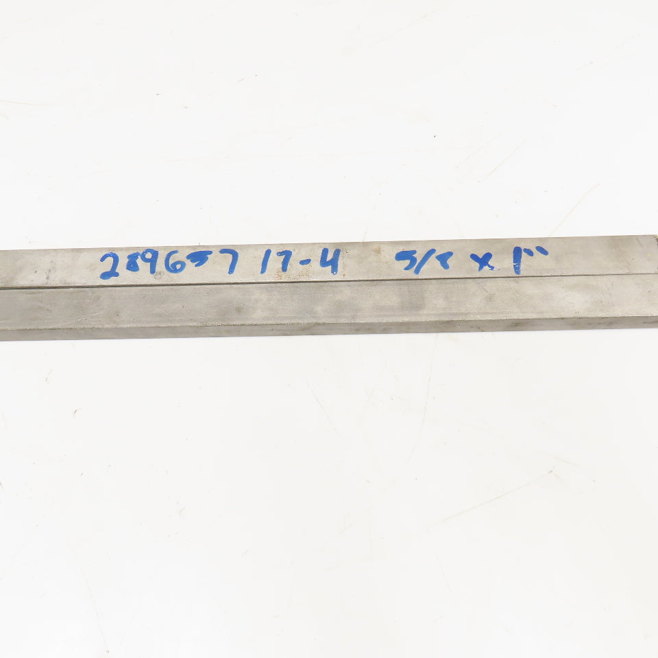 1" x 5/8" Non Heat Treated 17-4 Stainless Flat Bar Stock 33"-32" Lot Of 2