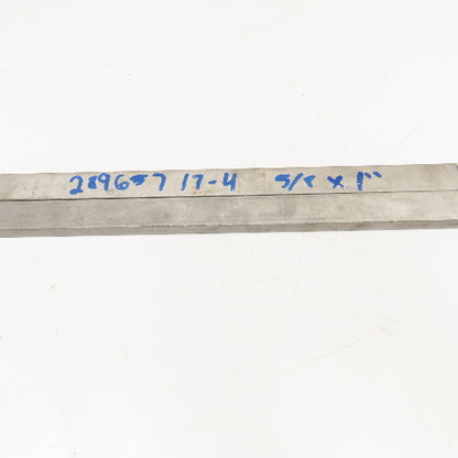 1" x 5/8" Non Heat Treated 17-4 Stainless Flat Bar Stock 33"-32" Lot Of 2