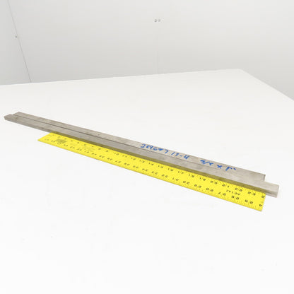 1" x 5/8" Non Heat Treated 17-4 Stainless Flat Bar Stock 33"-32" Lot Of 2