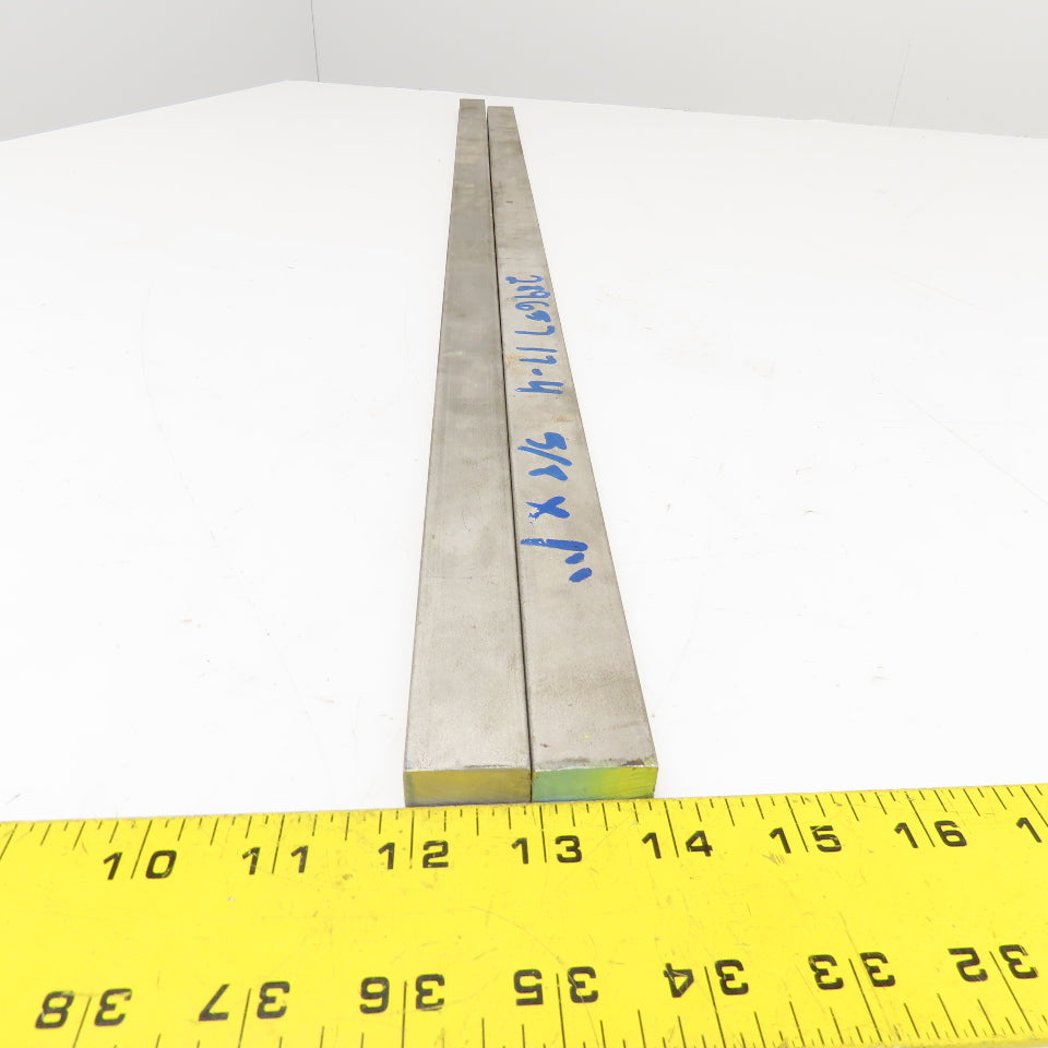 1" x 5/8" Non Heat Treated 17-4 Stainless Flat Bar Stock 33"-32" Lot Of 2
