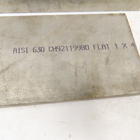 1" x 4" Non Heat Treated 630, 17-4 Stainless Flat Bar Stock 6"-11" Lot Of 2