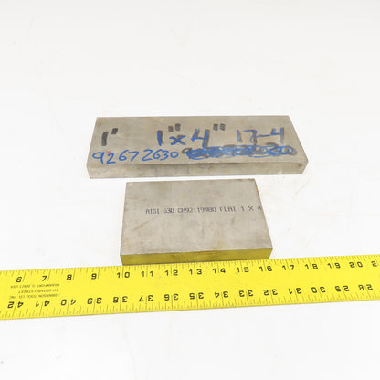 1" x 4" Non Heat Treated 630, 17-4 Stainless Flat Bar Stock 6"-11" Lot Of 2