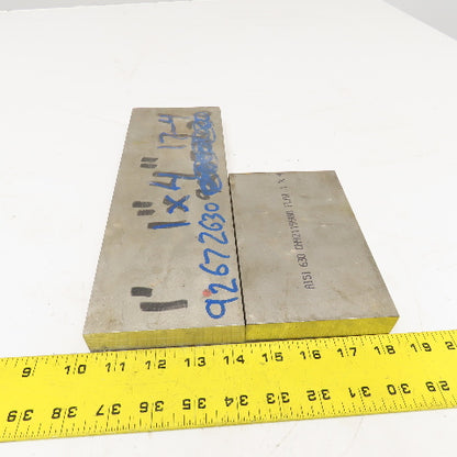 1" x 4" Non Heat Treated 630, 17-4 Stainless Flat Bar Stock 6"-11" Lot Of 2