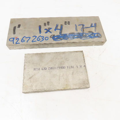 1" x 4" Non Heat Treated 630, 17-4 Stainless Flat Bar Stock 6"-11" Lot Of 2