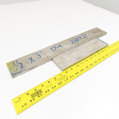 1/2" x 3" Non Heat Treated 630, 17-4 Stainless Flat Bar Stock 20"-10" Lot Of 2