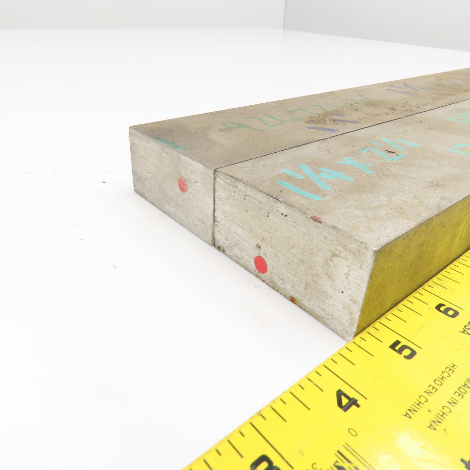 1-1/4" x 2" Non Heat Treated 17-4 Stainless Flat Bar Stock 14" x 9" Lot Of 2