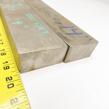 1-1/4" x 2" Non Heat Treated 17-4 Stainless Flat Bar Stock 14" x 9" Lot Of 2