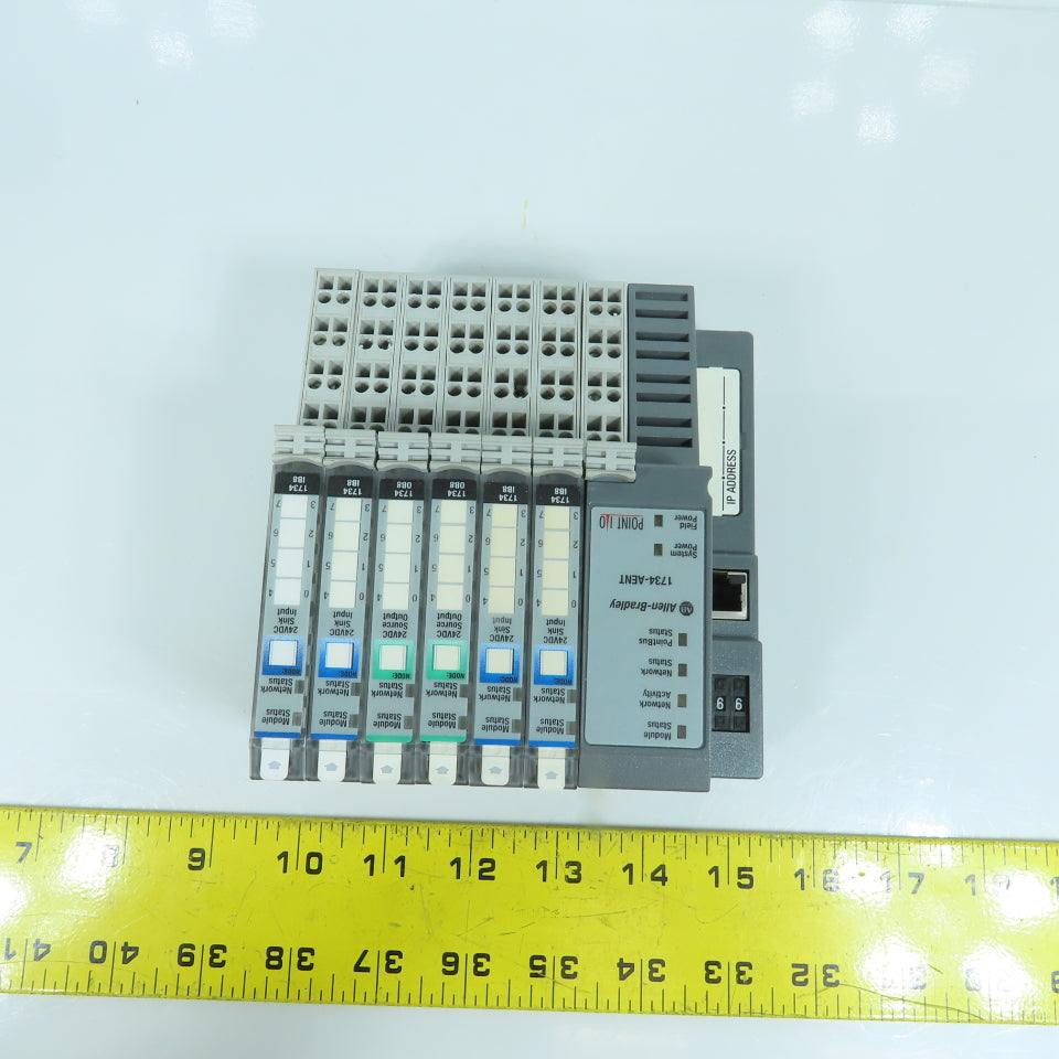 Allen Bradley 1734-AENT PLC Setup Ethernet Adapter W/4 Input IB8 & 2 Outputs 0B8