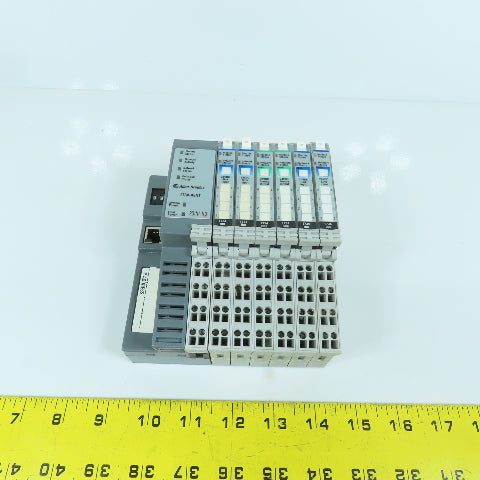 Allen Bradley 1734-AENT PLC Setup Ethernet Adapter W/4 Input IB8 & 2 Outputs 0B8