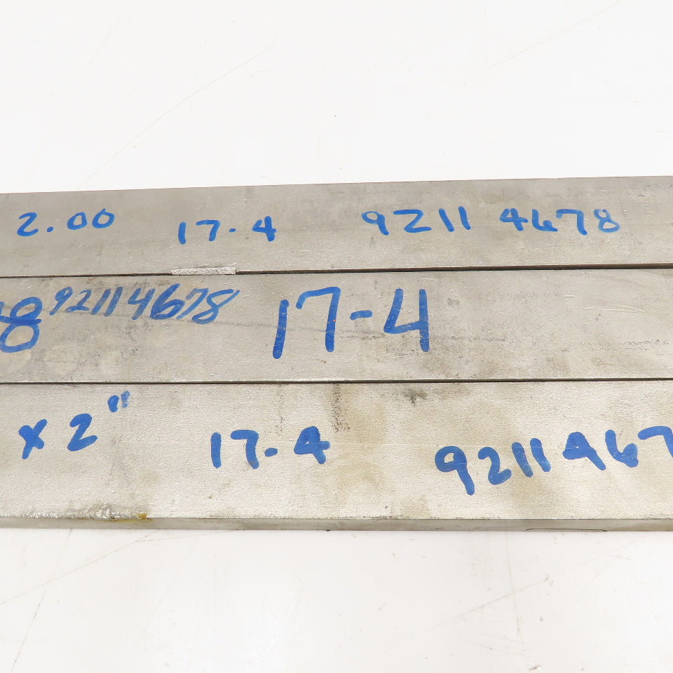 3/4" x 2" Non Heat Treated 17-4 Stainless Flat Bar Stock 17"-25" Used Lot Of 3