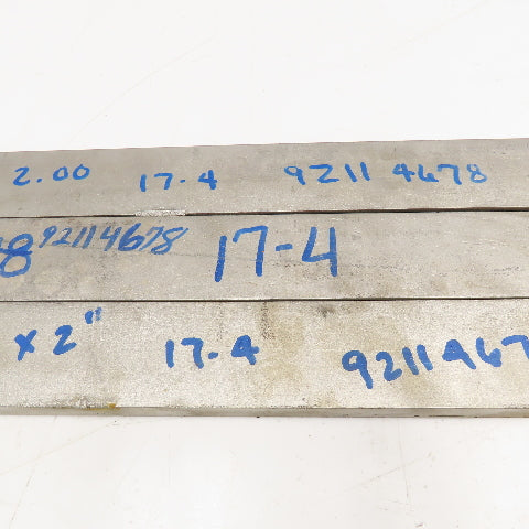 3/4" x 2" Non Heat Treated 17-4 Stainless Flat Bar Stock 17"-25" Used Lot Of 3