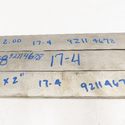 3/4" x 2" Non Heat Treated 17-4 Stainless Flat Bar Stock 17"-25" Used Lot Of 3