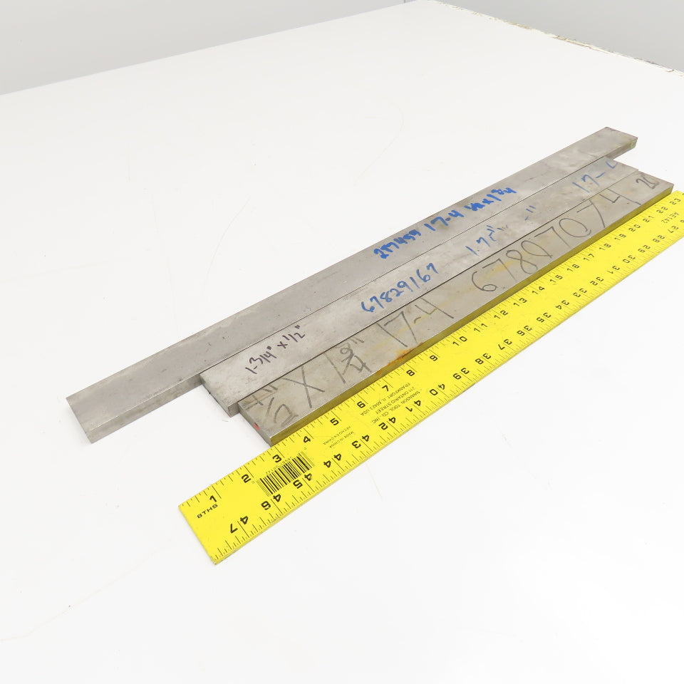 1/2" x 1-3/4" Non Heat Treated 17-4 Stainless Flat Bar Stock 20"-27" Lot Of 3