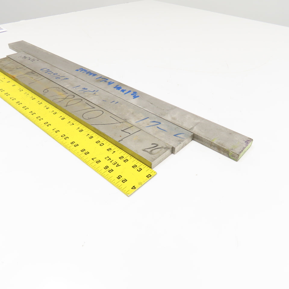 1/2" x 1-3/4" Non Heat Treated 17-4 Stainless Flat Bar Stock 20"-27" Lot Of 3